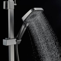 Душевая система Shevanik S7036T, вороненая сталь, gunmetal