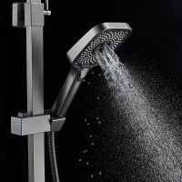 Душевая система Shevanik S7036T, вороненая сталь, gunmetal