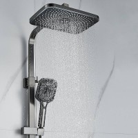 Душевая система Shevanik S7036T, вороненая сталь, gunmetal