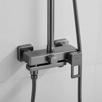 Душевая система Shevanik S8236T, вороненая сталь, gunmetal