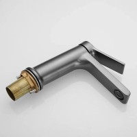 Смеситель для раковины Shevanik S8301T, вороненая сталь, gunmetal