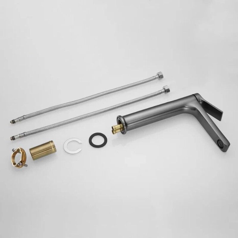 Смеситель для раковины Shevanik S8311T, вороненая сталь, gunmetal