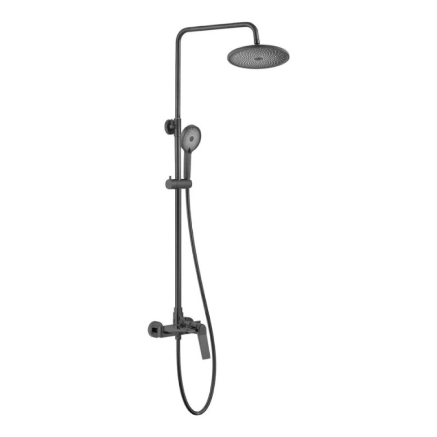Душевая система Shevanik S8336T, вороненая сталь, gunmetal
