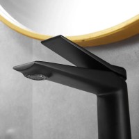Смеситель для раковины Shevanik S8401H, цвет черный матовый
