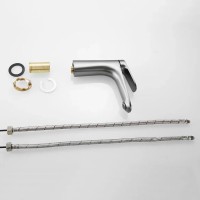 Смеситель для раковины Shevanik S8501T, вороненая сталь, gunmetal