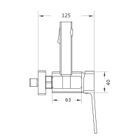 Гигиенический душ Shevanik S8505-1, со смесителем, цвет хром