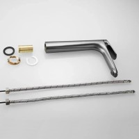Смеситель для раковины Shevanik S8511T, вороненая сталь, gunmetal
