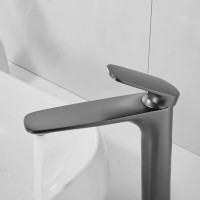 Смеситель для раковины Shevanik S8511T, вороненая сталь, gunmetal