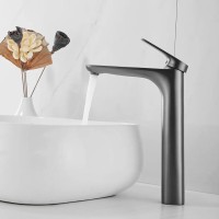 Смеситель для раковины Shevanik S8511T, вороненая сталь, gunmetal