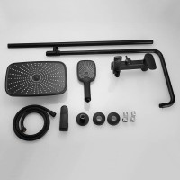 Душевая система Shevanik S8536H, цвет черный матовый