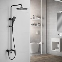 Душевая система Shevanik S8536H, цвет черный матовый