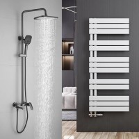 Душевая система Shevanik S8536T, вороненая сталь, gunmetal