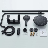 Душевая система Shevanik S8736H, цвет черный матовый
