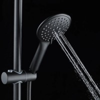 Душевая система Shevanik S8736H, цвет черный матовый