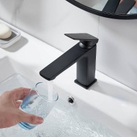Смеситель для раковины Shevanik S8901H-1, цвет черный матовый