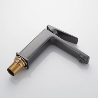 Смеситель для раковины Shevanik S8901T-1, цвет вороненая сталь, gunmetal