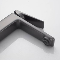 Смеситель для раковины Shevanik S8901T-1, цвет вороненая сталь, gunmetal