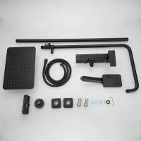 Душевая система Shevanik S8936H, цвет черный матовый