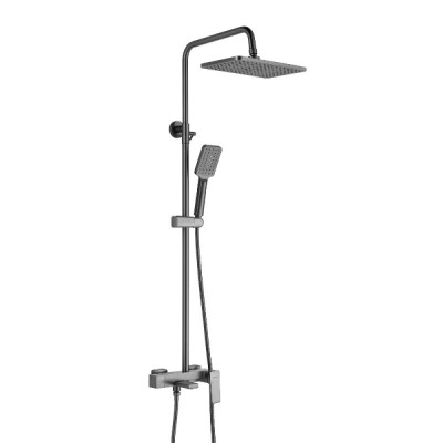 Душевая система Shevanik S8936T, цвет вороненая сталь, gunmetal