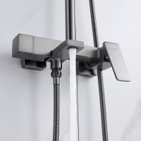 Душевая система Shevanik S8936T, цвет вороненая сталь, gunmetal