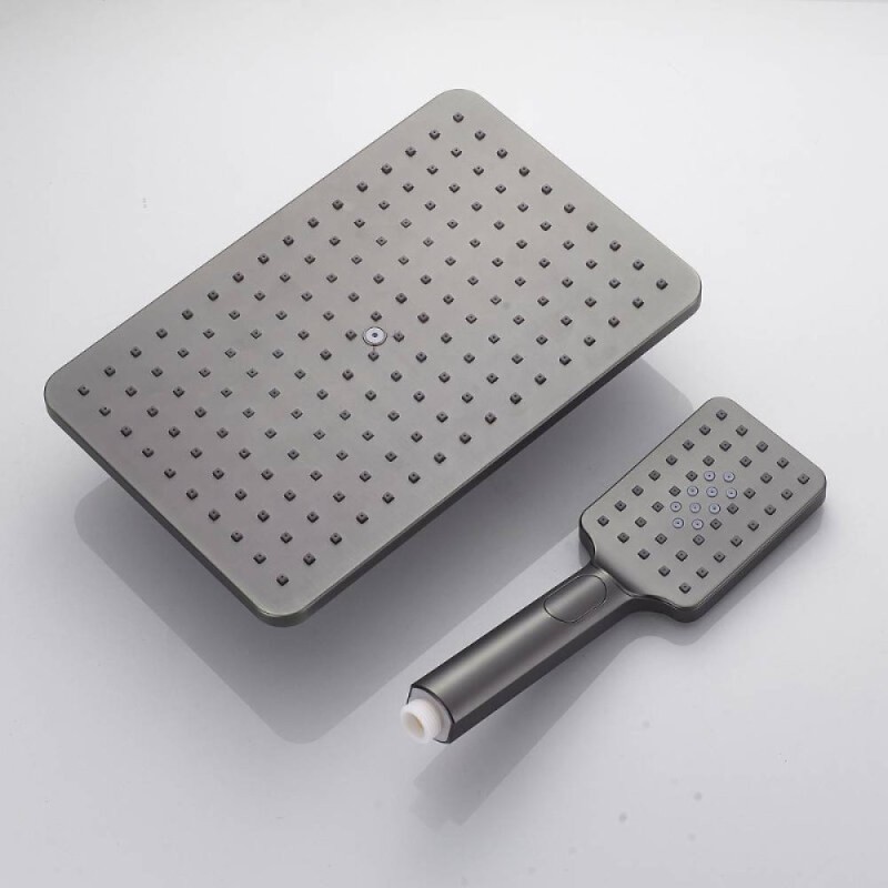 Душевая система Shevanik S8936T, цвет вороненая сталь, gunmetal