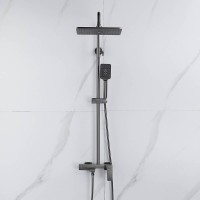 Душевая система Shevanik S8936T, цвет вороненая сталь, gunmetal