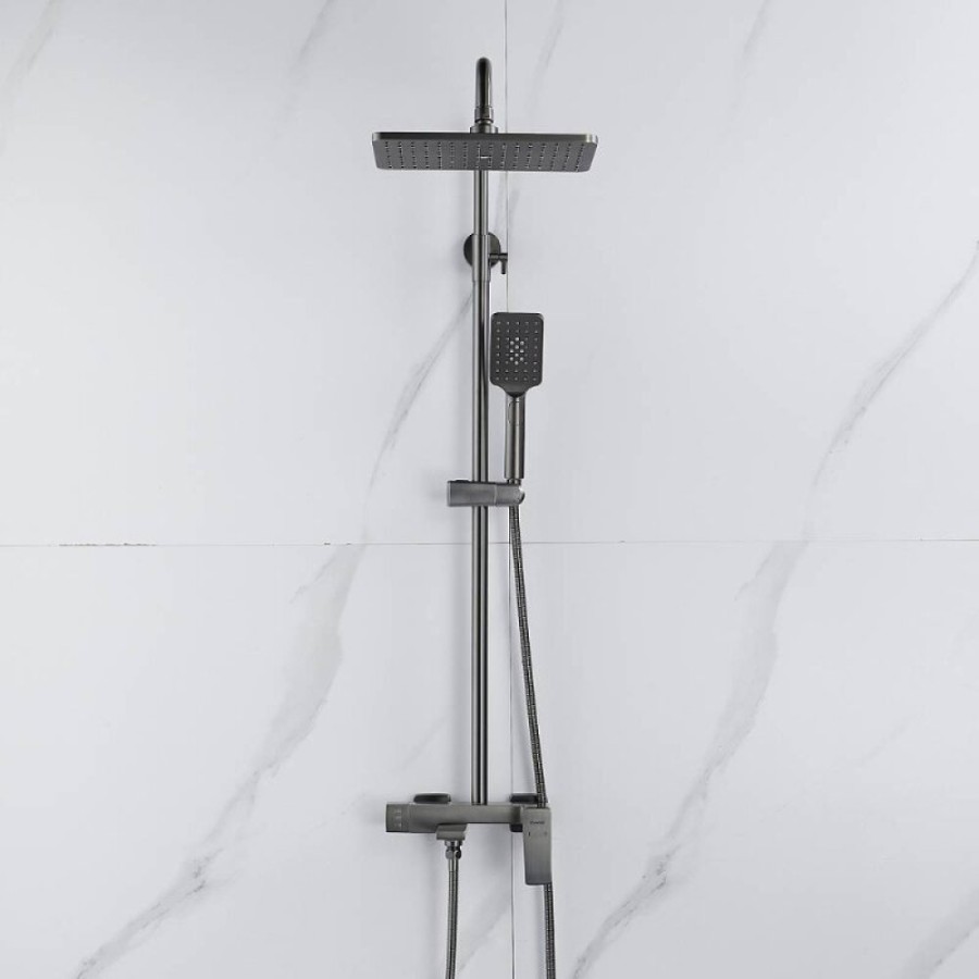 Душевая система Shevanik S8936T, цвет вороненая сталь, gunmetal