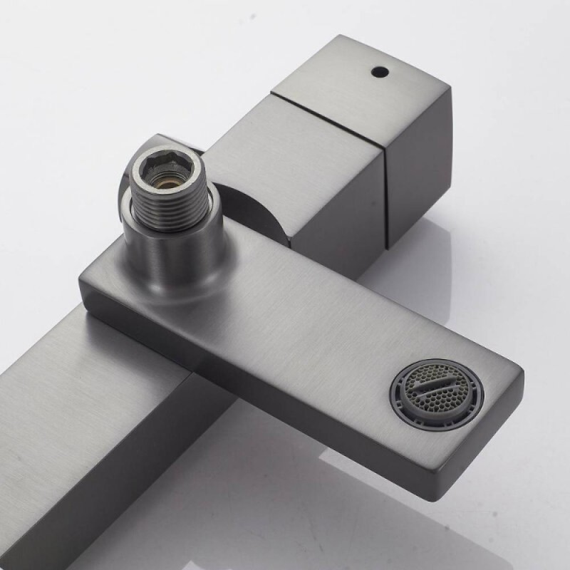 Душевая система Shevanik S8936T, цвет вороненая сталь, gunmetal