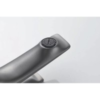 Смеситель для раковины Shevanik S9101T, вороненая сталь, gunmetal