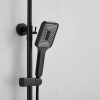Душевая система Shevanik S9136H, цвет черный матовый