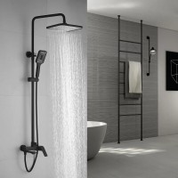 Душевая система Shevanik S9136H, цвет черный матовый