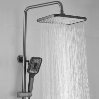Душевая система Shevanik S9136T, вороненая сталь, gunmetal