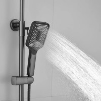 Душевая система Shevanik S9136T, вороненая сталь, gunmetal