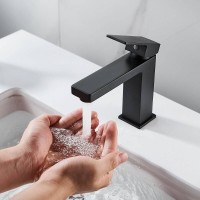 Смеситель для раковины Shevanik S9601H, цвет черный матовый