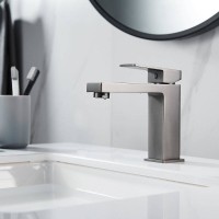 Смеситель для раковины Shevanik S9601T, вороненая сталь, gunmetal