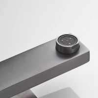 Смеситель для раковины Shevanik S9601T, вороненая сталь, gunmetal