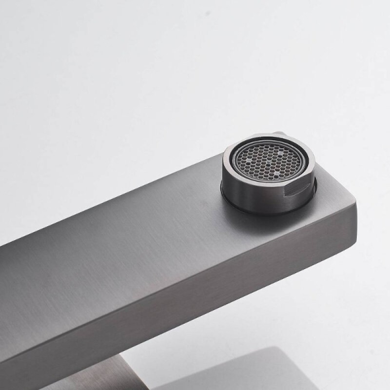 Смеситель для раковины Shevanik S9601T, вороненая сталь, gunmetal