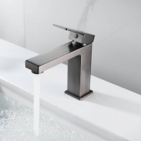 Смеситель для раковины Shevanik S9601T, вороненая сталь, gunmetal
