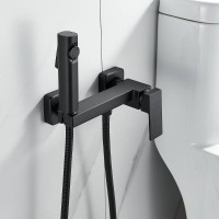 Гигиенический душ Shevanik S9605H-1, со смесителем, цвет черный матовый