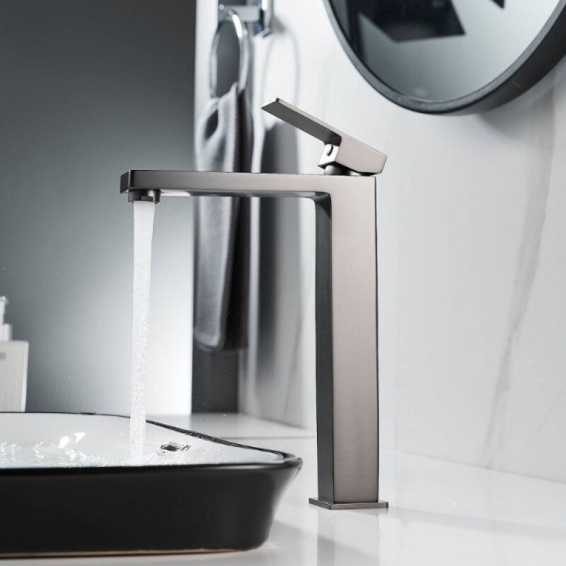 Смеситель для раковины Shevanik S9611T, вороненая сталь, gunmetal