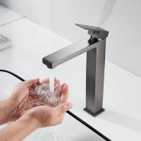 Смеситель для раковины Shevanik S9611T, вороненая сталь, gunmetal