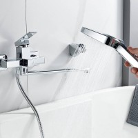 Смеситель для ванны и душа Shevanik S9622, с душевым гарнитуром, цвет хром