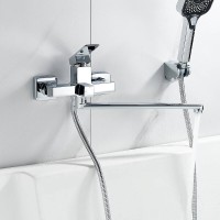 Смеситель для ванны и душа Shevanik S9622, с душевым гарнитуром, цвет хром