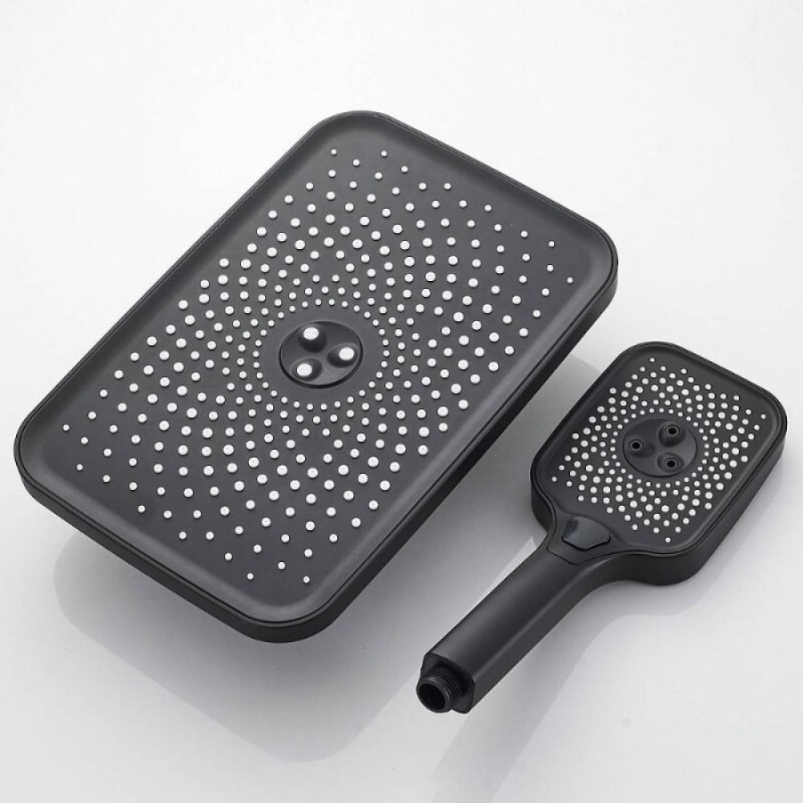 Душевая система Shevanik S9636T, вороненая сталь, gunmetal