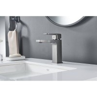 Смеситель для раковины Shevanik S9701T, вороненая сталь, gunmetal