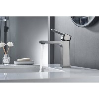 Смеситель для раковины Shevanik S9701T, вороненая сталь, gunmetal