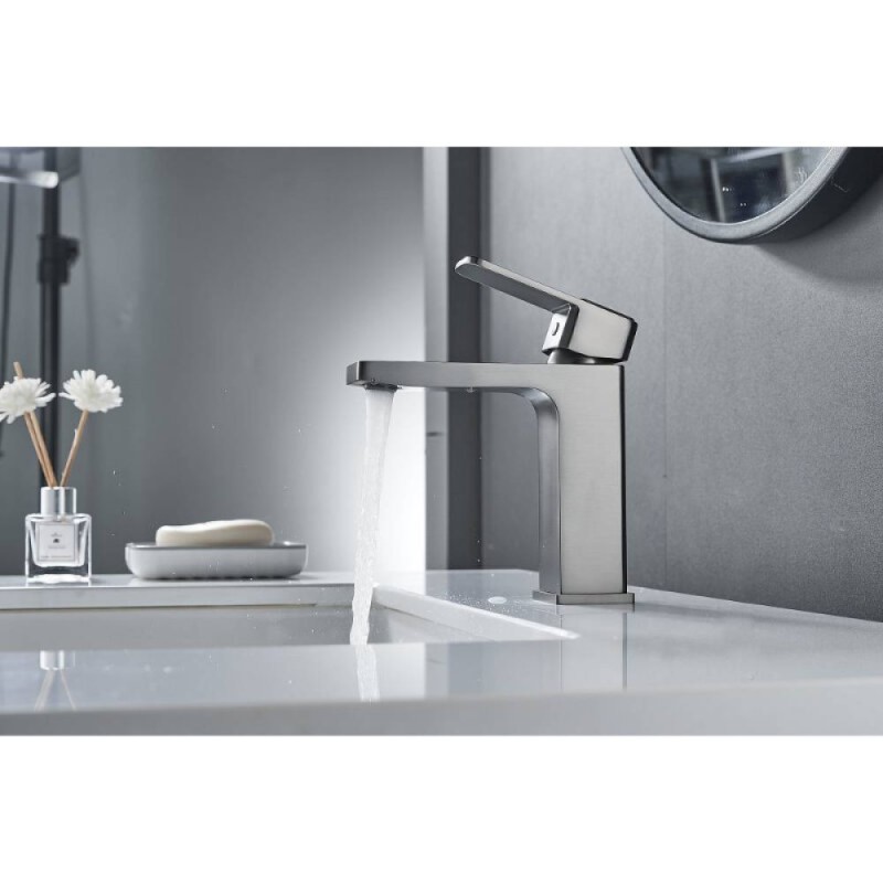 Смеситель для раковины Shevanik S9701T, вороненая сталь, gunmetal