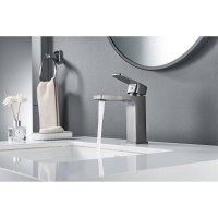 Смеситель для раковины Shevanik S9701T, вороненая сталь, gunmetal
