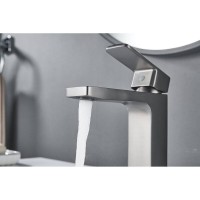 Смеситель для раковины Shevanik S9701T, вороненая сталь, gunmetal