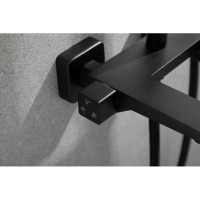 Душевая система Shevanik S9736H, цвет черный матовый